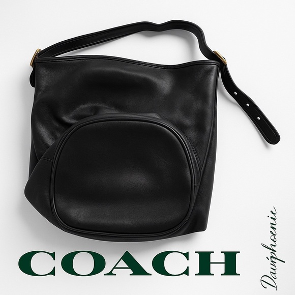 Coach VINTAGE 1990 Black Shoulder Bag - Picture 4 of 6